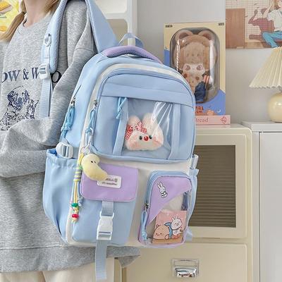 Junior High School Students Are Cute  Transparent and Painful. Backpack  Large Capacity High School Student Backpack.