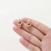 14k 18K Gold Plated Copper Metal Inlaid Zircon Round Fastener Clasps DIY Pearl Jewelry Beading Connector For Jewelry Making