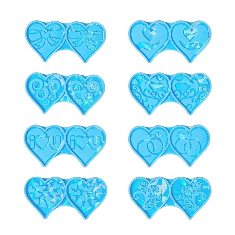 Versatile Resin Casting Mold Necklace Pendant Mold Heart Shape DIY Jewelry Making Molds for Creating Jewelry Keychains