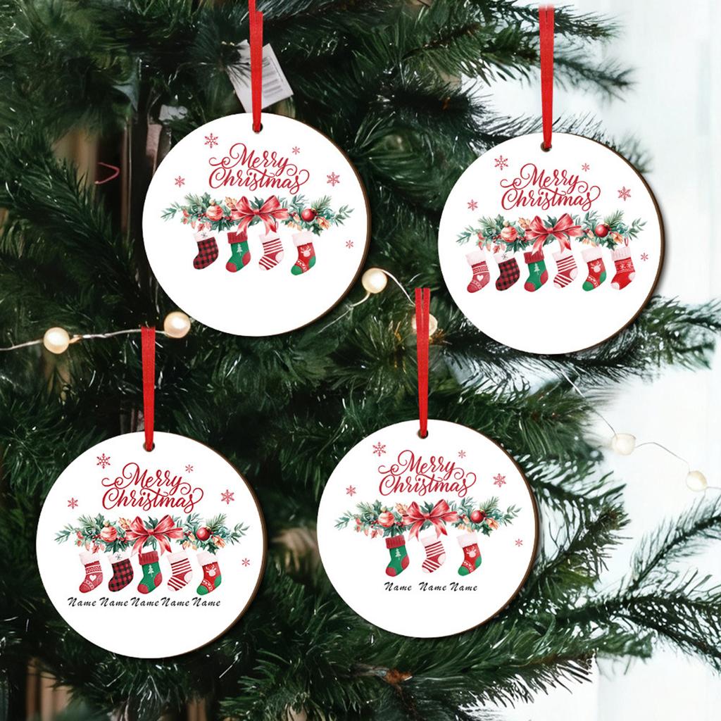 Gift Stocking Decoration Souvenir Wooden Christmas Pendant