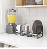 Étagère de rangement de cuisine, support de couvercle de casserole, assiette de cuisson, cuillère à soupe, support de couvercle de casserole, support de vaisselle, accessoires de cuisine, organisateur d'étagère en métal