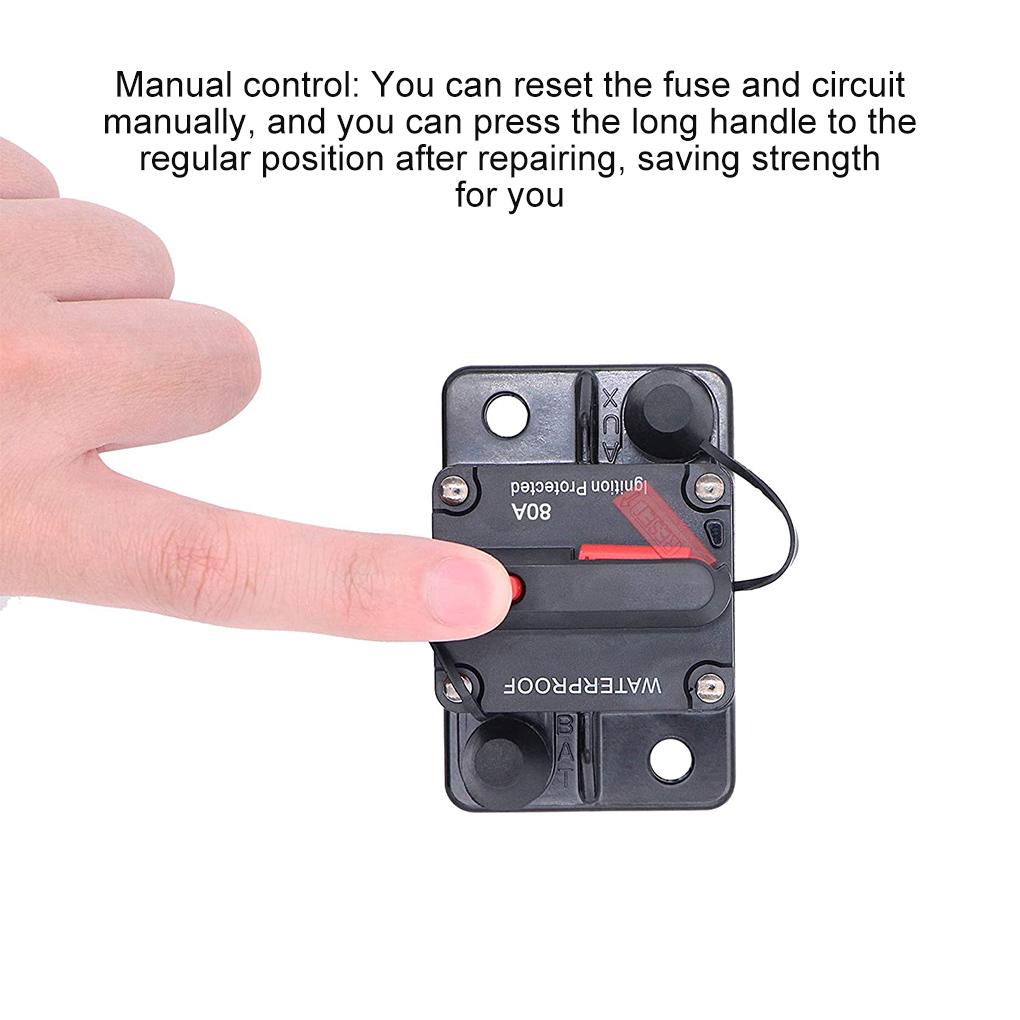 12-48V Circuit Breaker Fuse Reset 12-48V DC Car Boat Auto Waterproof 30A 40A 50A 60A 70A 80A 100A 120A 150A 200A 250A 300A AMP