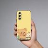 Luxury Butter Bread Bear Phone Case For Samsung Galaxy A73,21,22,32,71,53,52,51,80,5G Soft Black Cover