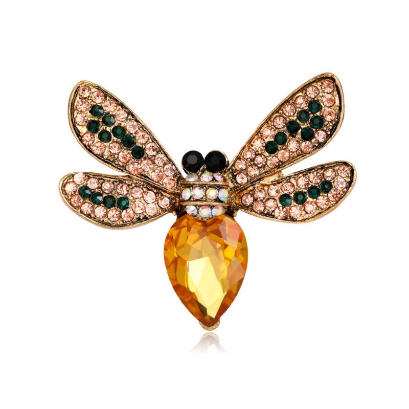 Rhinestone Vintage Bee Brooch Large Insect Pin Brooch For Women Fall/Winter Gifts