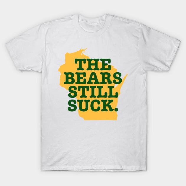 

Men Black Print T-shirt The Bears Still Suck Funny Quote Football No-Cut Transfer Paper Print Cotton Tshirt L білий