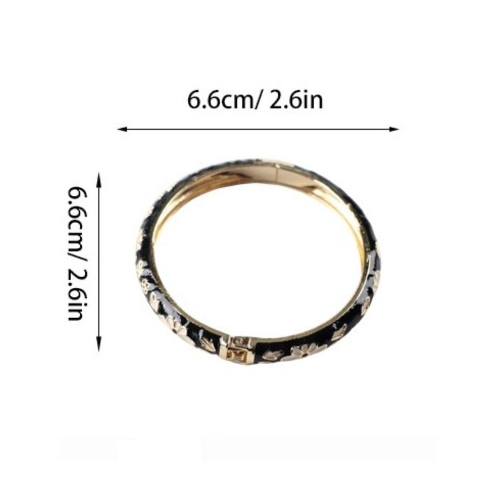 Enamel Vintage Cloisonne Bangle Colorful Women's Hand Bracelet Fashion Flower Bangle  Girls