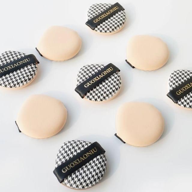 Chiseoul - Houndstooth Droplet Powder Puff Normal - Coffee