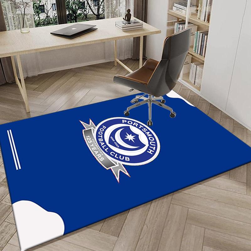Ports-mouth Fc Anniversary Printed Area Rug for Office, Chair Rug, Decorative Carpet Floor Mat, Large Size Fan gifts Christmas gifts