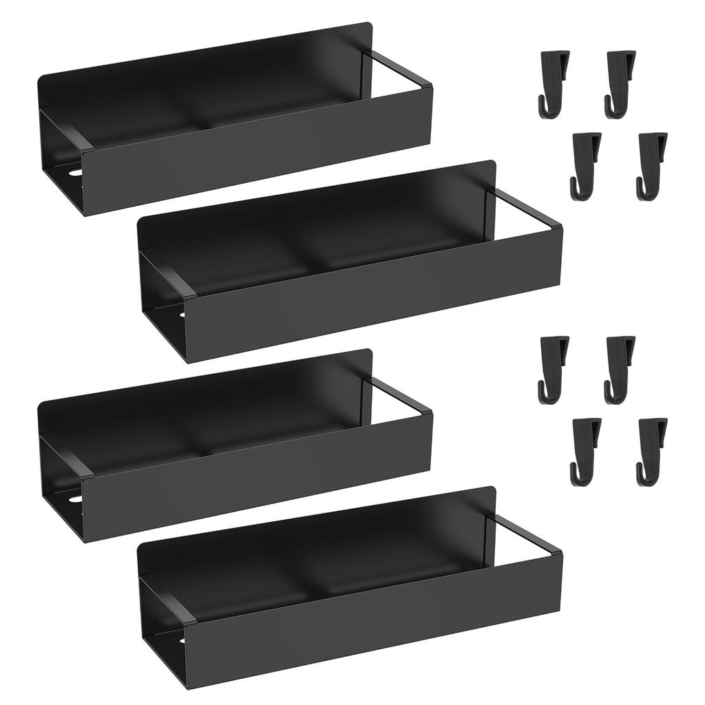 4 Stück Kühlschrank Stark Magnetisch Regal Küche Gewürz Gewürz Lagerregal Mikrowelle Kühlschrank Schrank Multifunktionaler Organizer