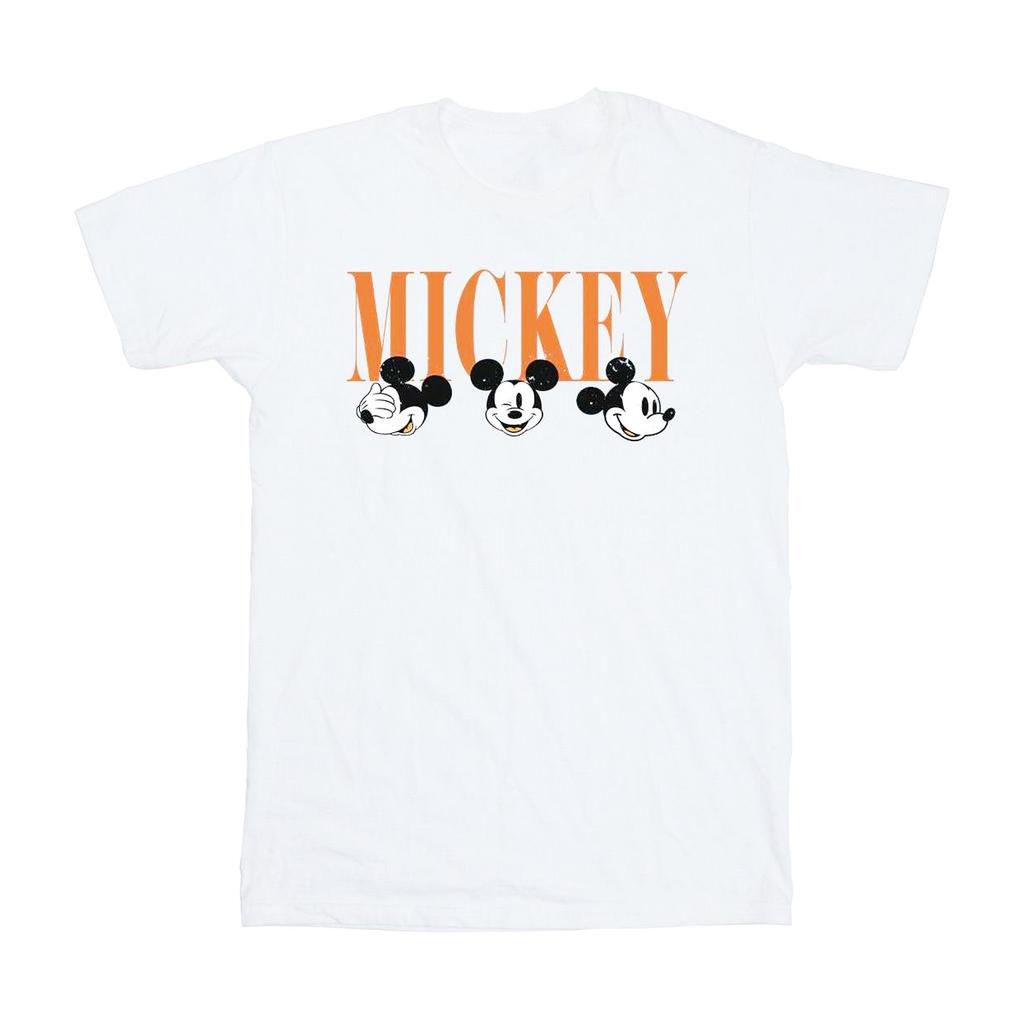 Disney Girls Mickey Mouse Faces Cotton T-Shirt