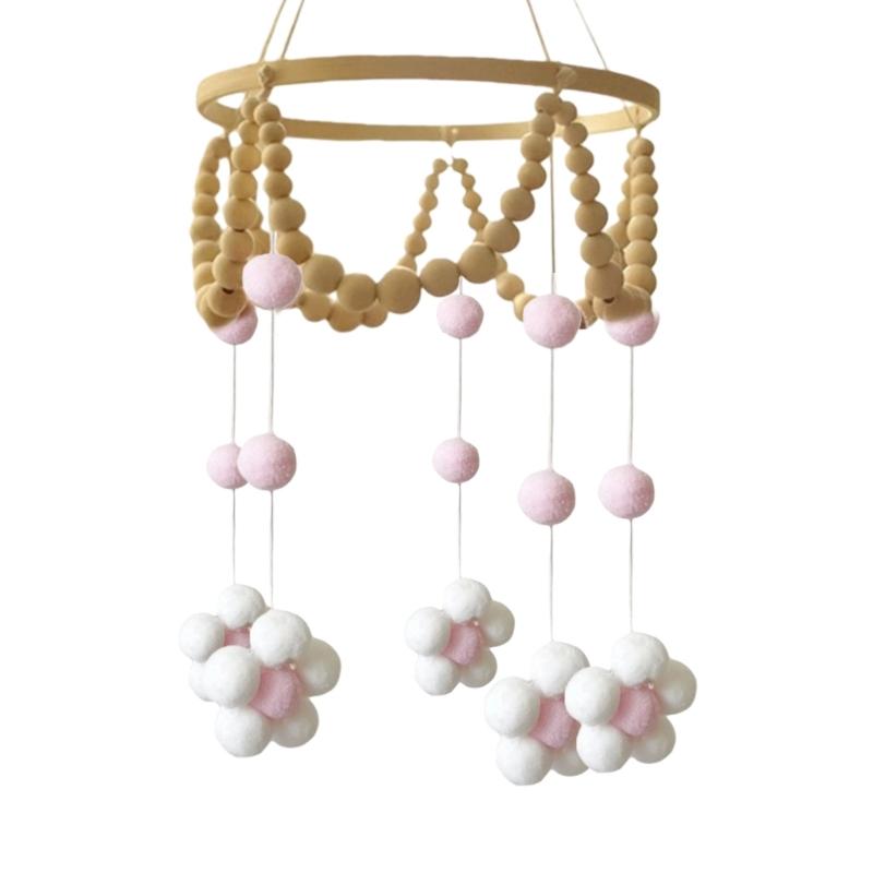 Flower Baby Crib Mobile Baby Crib Mobile for Boy Girl Felt Flower Baby Mobile for Crib Infant Bed Decoration Toy Hanging