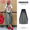 Women's High-Waist Drawstring A-Line Utility Skirt
