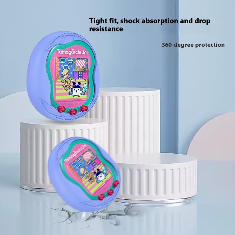 1Piece Virtual Interactive Pet Game Machine Protective Soft Skin Cover For Tamagotchi Uni Silicone Cover Case Screen Protector