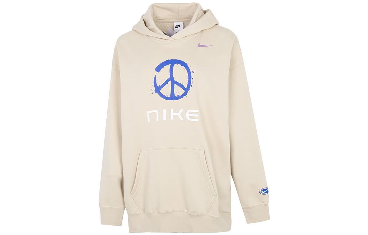 Nike Sweatshirts Women s Ecru Hooded Moderate Regular FB1823-104 L