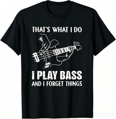 2026 Hot Bass Guitar Player Bassist Gift T-Shirt T-Shirt Casual Individuality Graphic T Shirts Camisas Street