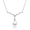 S925 Sterling Silver Elk Pendant Necklace with Freshwater Pearl - Ethnic Style Christmas Gift.