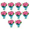 10pcs 3D Colorful Flat Back Stones Flat Back Scrapbook Figurines Craft Charms  Hair Accessory Making