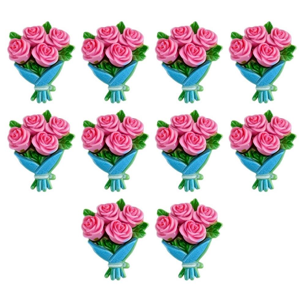 10pcs 3D Colorful Flat Back Stones Flat Back Scrapbook Figurines Craft Charms Hair Accessory Making