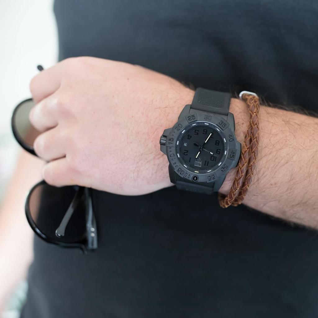 Luminox Navy Seal Watch XS.3501.BO.F Men's Black Steel Case Silicone Strap 45mm 200m Swiss Quartz