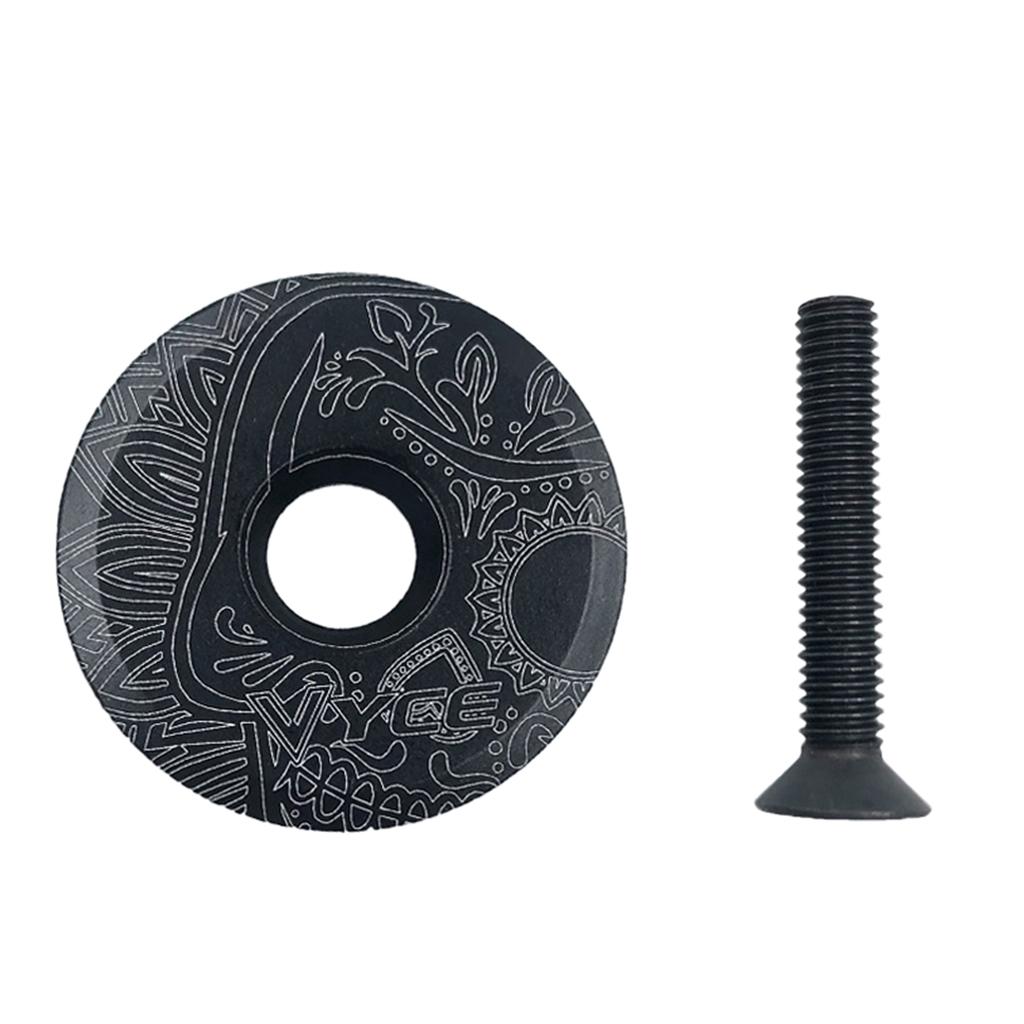 Fahrrad Vorbau Kappe Abdeckung Licht Fahrrad Aluminium Steuersatz Kappe & Schraube Gabelschaft Abdeckung Fahrrad Modifikationszubehör