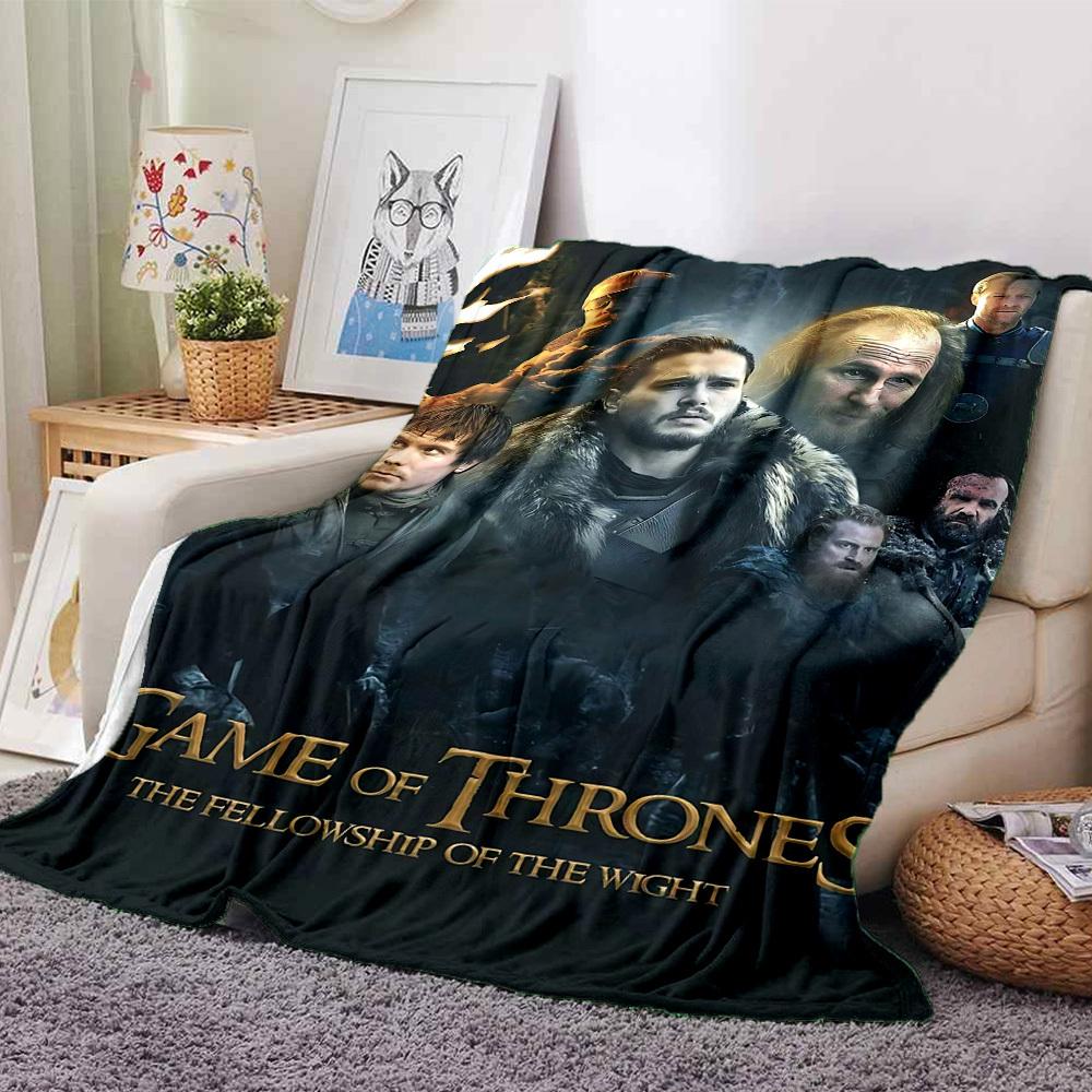 

1pc Game of Thrones Blanket Lightweight Flannel Throw for Sofa Bed Travel Camping Livingroom Office Couch Chair 1143KK 80cmx120cm(31inx47in)
