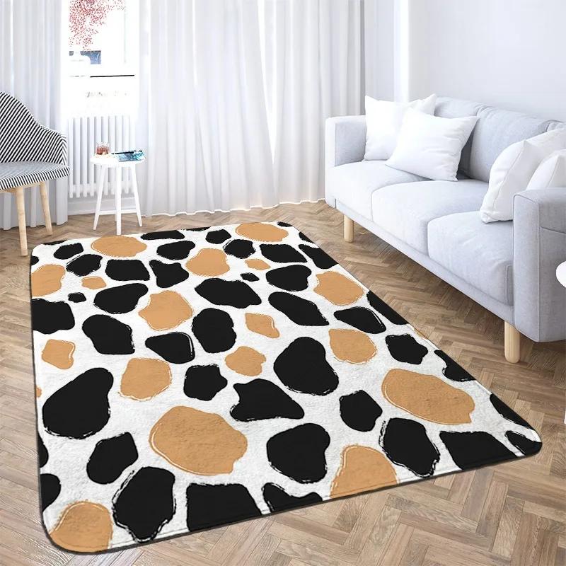 Animal Skin Pattern Leopard Print Carpet Home Bedroom Floor Decor Large Size Mat Non-slip Coffee Table Area Rug Bathroom Doormat