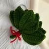 Woven Keychain Handmade Pomelo Leaf Design Lucky Charm Keychain Hand-Crocheting Decorative