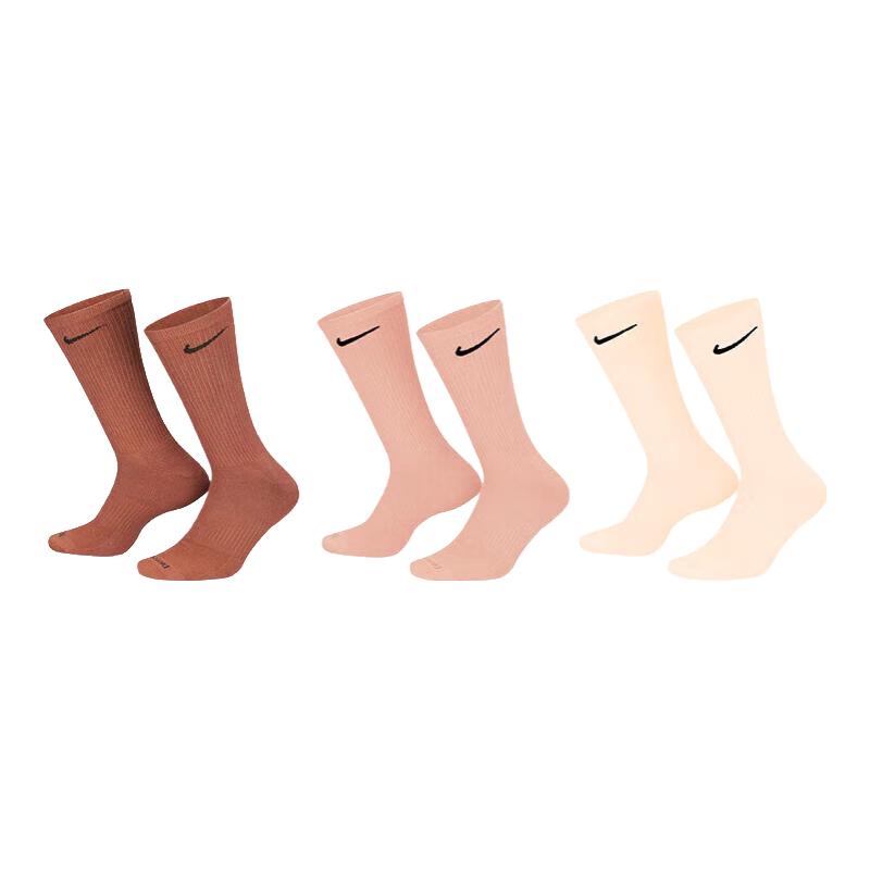 Nike Unisex Mid-Calf Sports Socks (3-Pair Pack) L