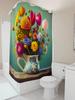 Bright and Colorful Romantic Bouquet Art Shower Curtain - Waterproof Design for Stylish, Unique & Cozy Bathroom Decor