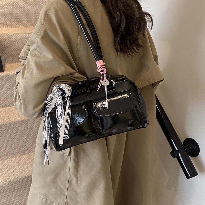 Torba Torebka Nowa Duża Pojemność Torba na Ramię Torba z Podwójną Kieszenią