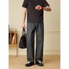 Lyocell Tencel straight casual pants men's summer thin loose anti-wrinkle drape breathable splicing trousers