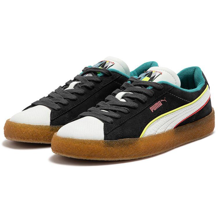 Puma Wildleder Krepp Stb Lässige Low-Top Sneaker Unisex Sneaker Schwarz Braun Weiß 388149-01