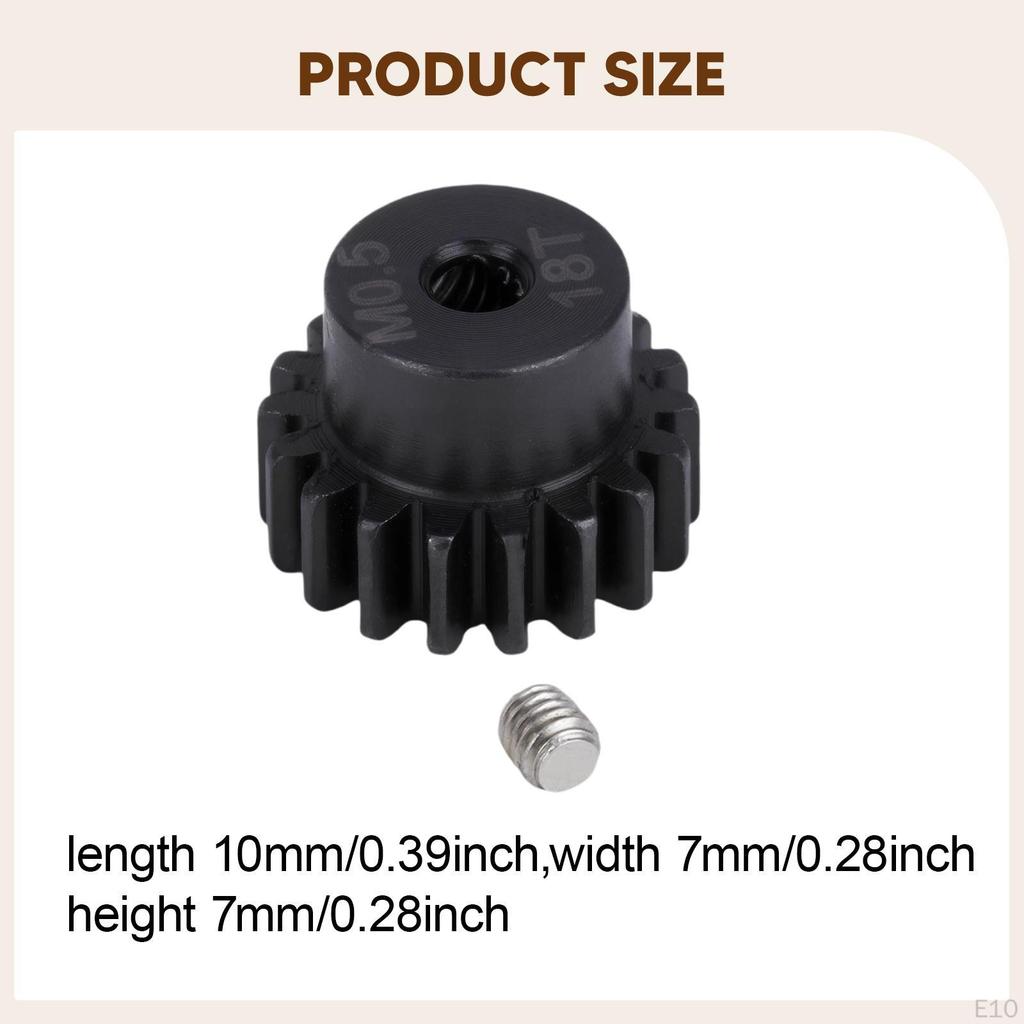 High-Performance Hardened Steel Pinion Gear for 1/18 And 1/24 RC Cars, Miniature Vehicles DIY