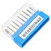 10pcs Dental Polishing Burs Drill High Speed Stainless Steel Dental Burs Drill Kit for Grinding
