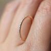 Hot-Selling Rose Gold Plated Women's Couple Ring with Single Row Diamond Design