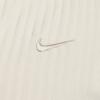Nike Sportswear Chill Knit Solid Color Zip V-Neck Slim Ribbed Long Sleeve Sweater Women Tops Light-Brown FN3683-104