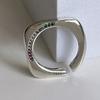 Vintage Inspired Chic Adjustable Copper Ring With Colorful Geometric Design Women For