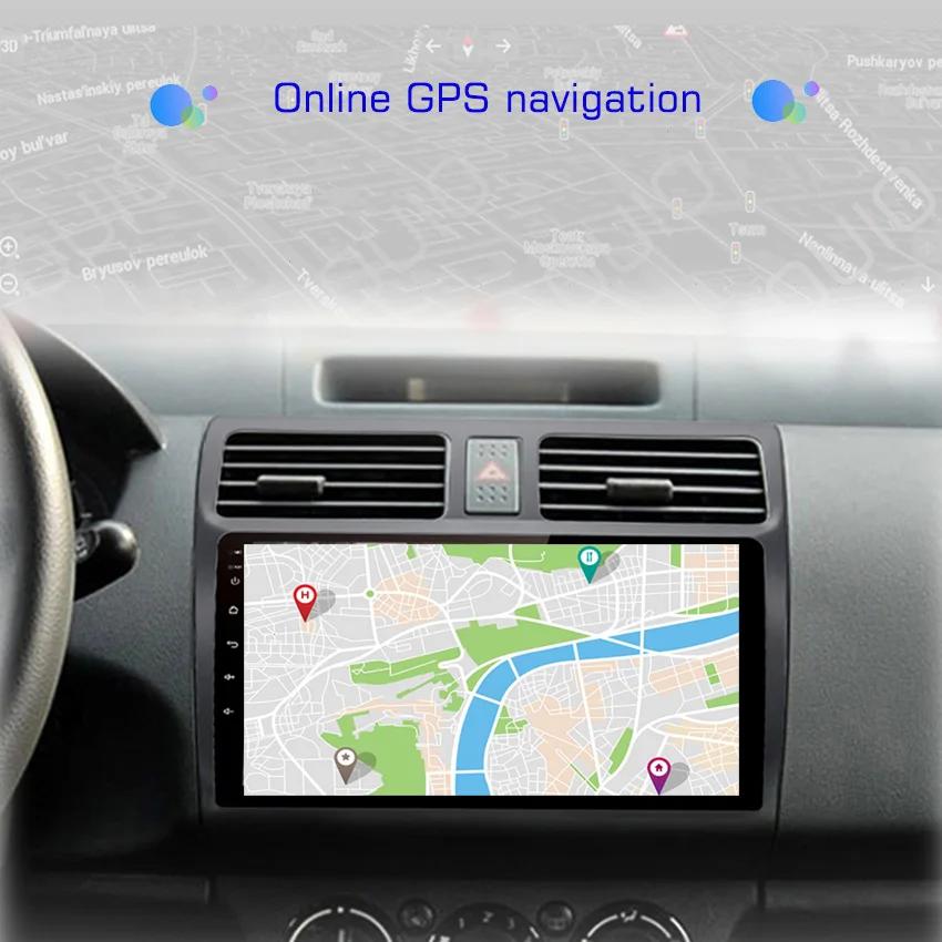 2din Android 10 Car Radio Multimedia Player Carplay Auto GPS Navigation DSP RDS BT NO DVD For Suzuki Swift 2003 2004 2005- 2010