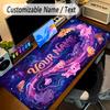 Astronaut Space Theme Personalized Mouse Pad Custom Name Text Non Slip Desk Pad For Laptop Office Desktop