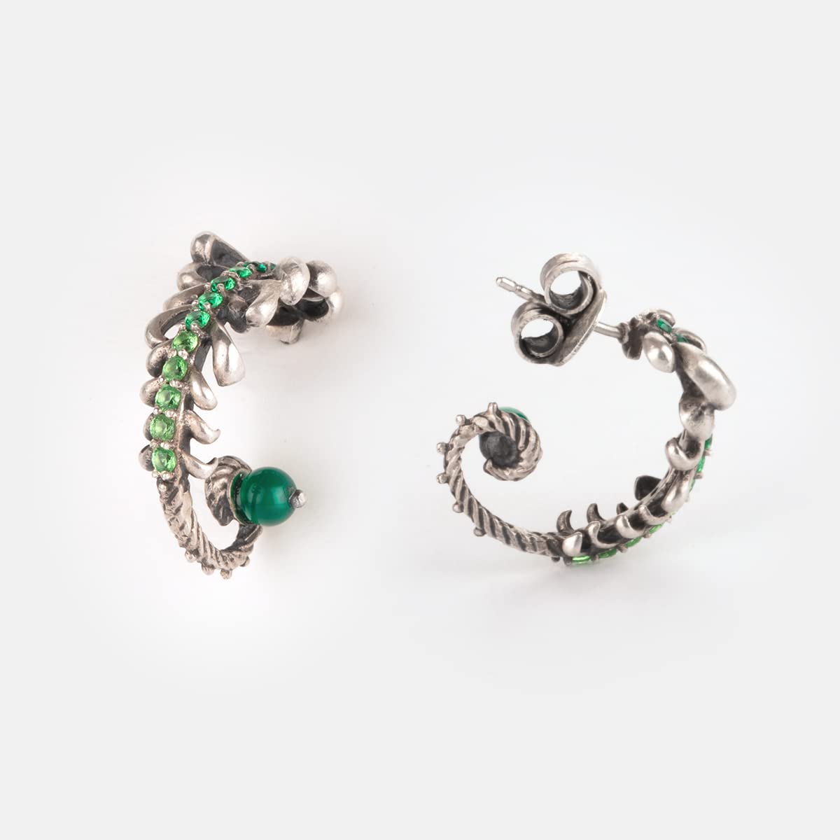 Серьги CaratLane Unlearn из окисленного серебра 925 пробы — фото 5