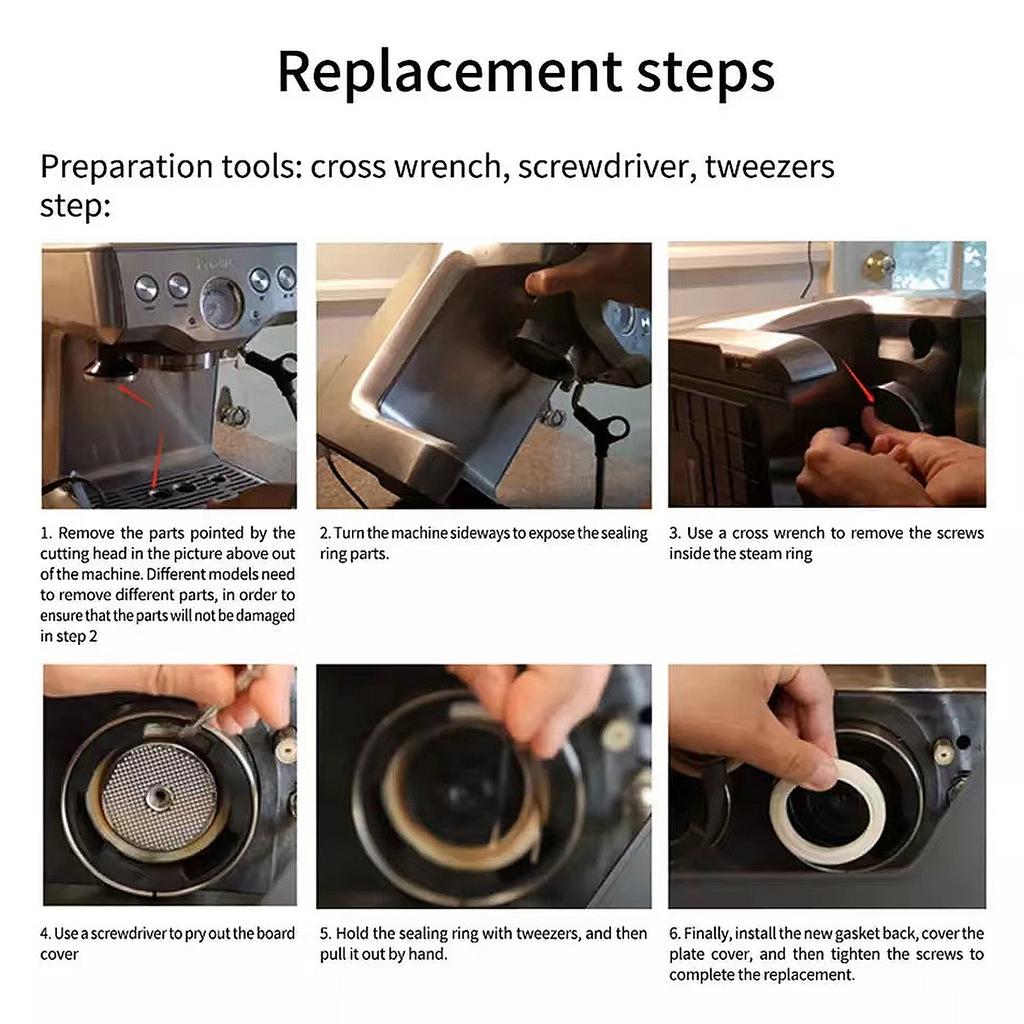 2 ks 58mm silikonový parní kroužek těsnění hlavy skupiny pro 9 Series 900 920 980 990 příslušenství k kávovaru odolné