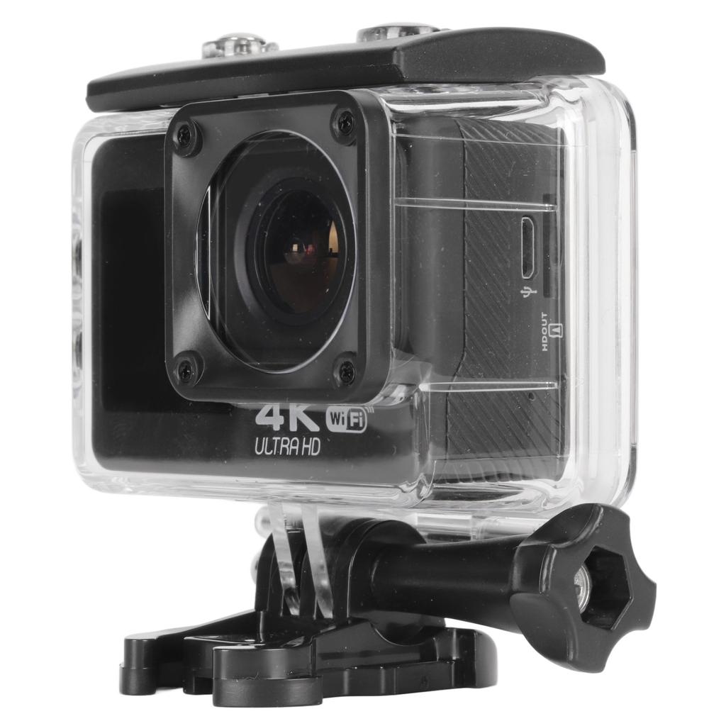 WiFi Actionkamera 4K 20MP Wasserdicht 4x Zoom 2,0 Zoll HD-Bildschirm Tragbare Sportkamera Unterwasser
