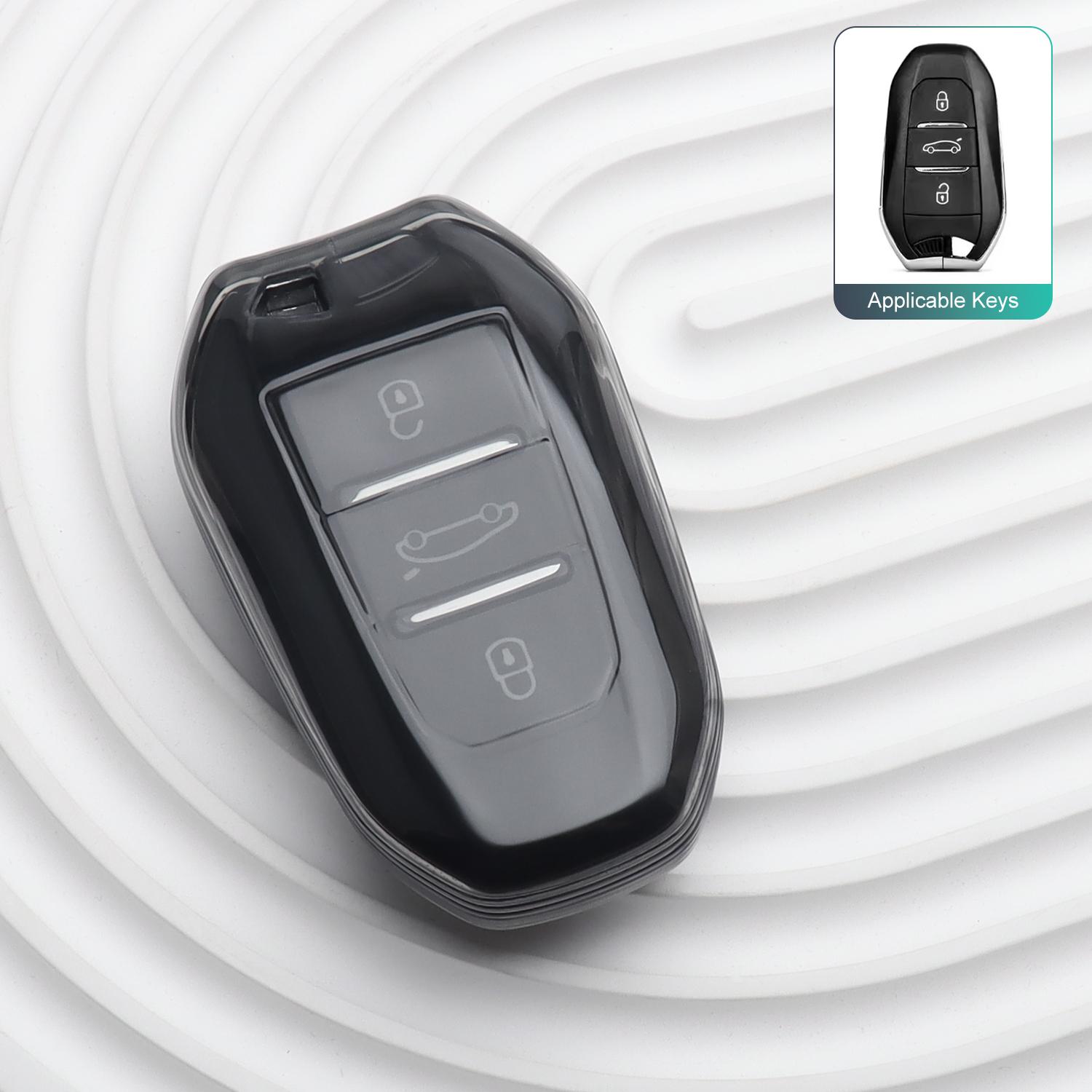 

Soft Tpu Car Key Case Protection Cover For Peugeot 308 3008 408 4008 508 5008 Gt Line Citroen C3 C4L C3X C5X Car Accessories