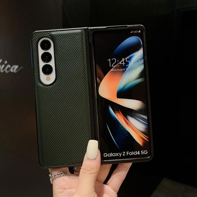 Pro Samsung Galaxy Z Fold 4 3 2 5g Pouzdro Luxusní Business Obyčejná kůže Ultra tenký matný ochranný kryt proti nárazu Příslušenství