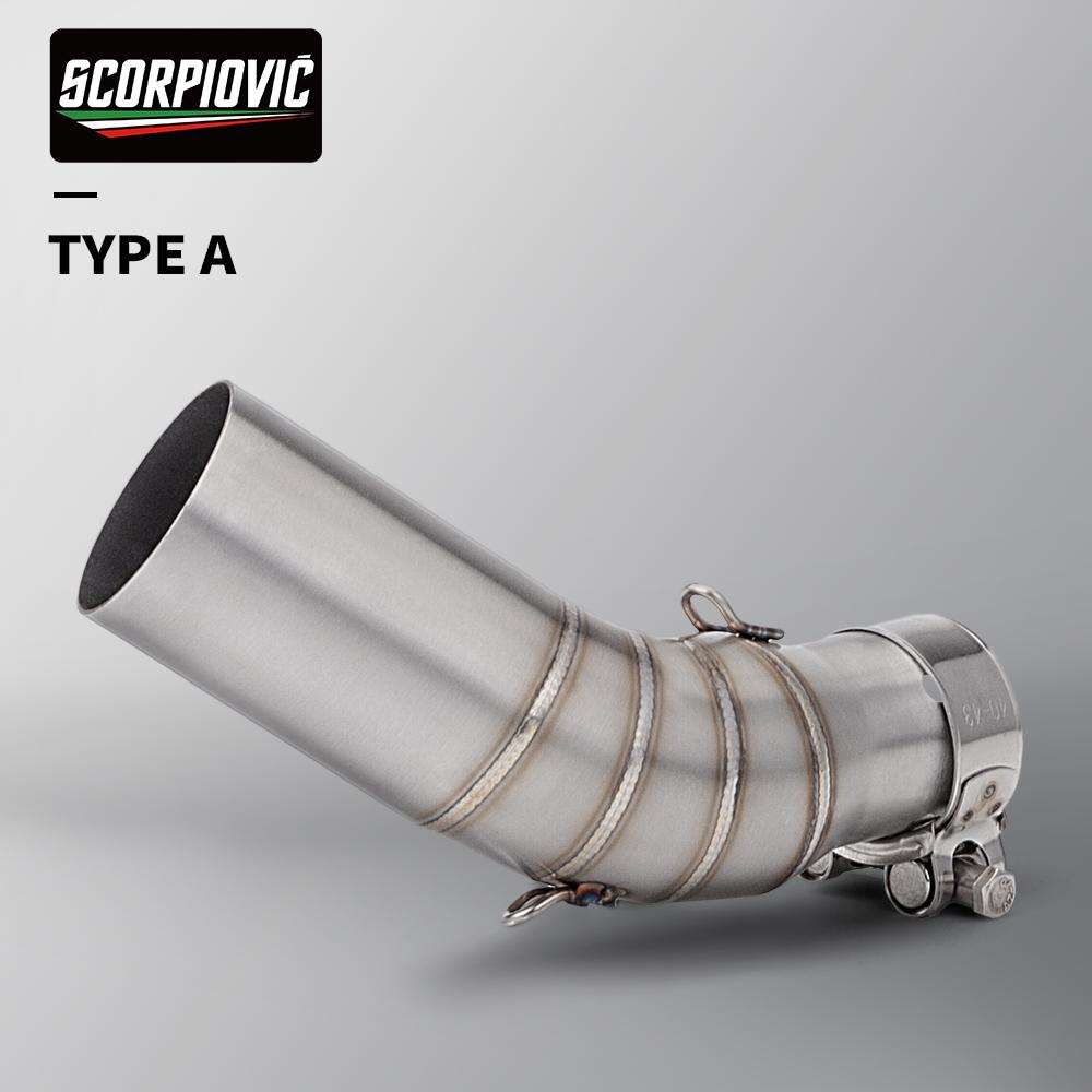 Motorcycle exhaust pipe modification MAXSYM400 stainless steel middle section connection tail section system kit TYPE-A