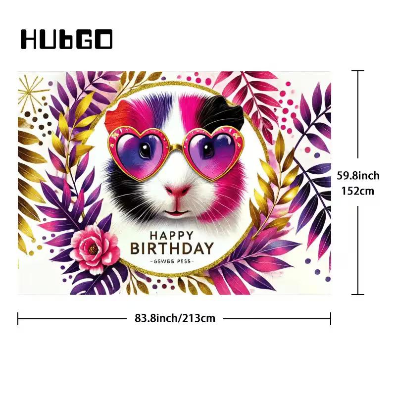 

2D Colorful Guinea Pig Photography Background Cloth for Birthday Party 47.2x31.5inch/120*80cm