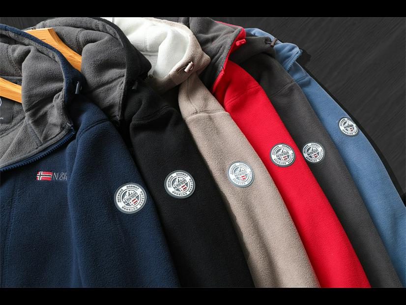 Men's Winter Thick Double-Layer Polar Fleece Hooded Jacket - Cold-Resistant, Warm, Large Size