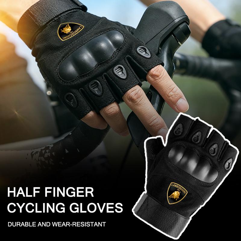 Motorcycle Outdoor Climbing Protection Tactical Men's Half Finger GlovesFor Lamborghini Urus Huracan AventadorPremiumAccessories