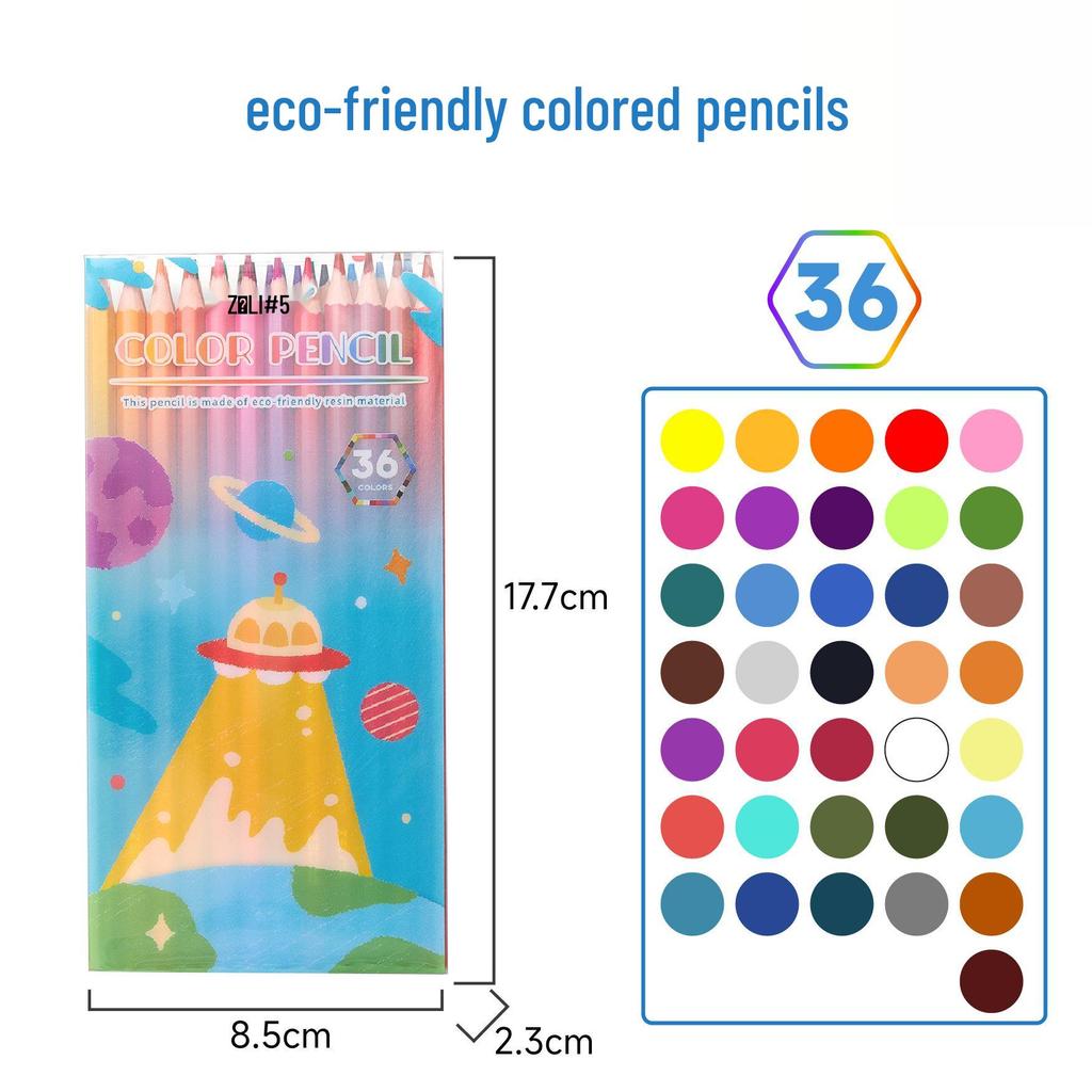 Zhenglin Erasable Colored Pencils – 24, 36, and 48 Color Sets for Children and Students Drawing and Coloring.