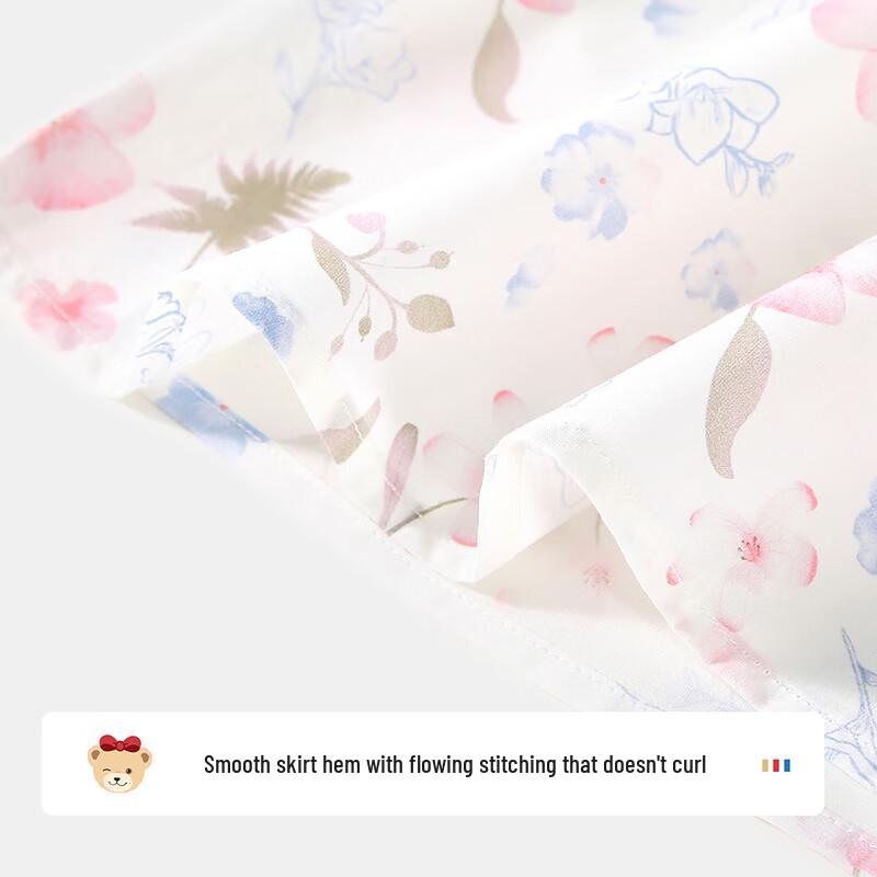Classic Teddy Girls' Floral Strap Summer Dress